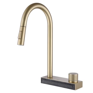 Смеситель ABBER Wasser Kreis AF8114G для кухни с выдвижной лейкой
